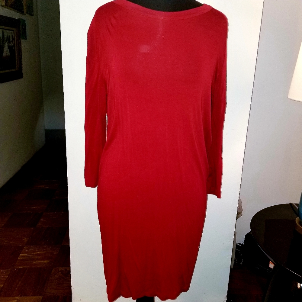 Elegant, Mango red jersey knit dress size M